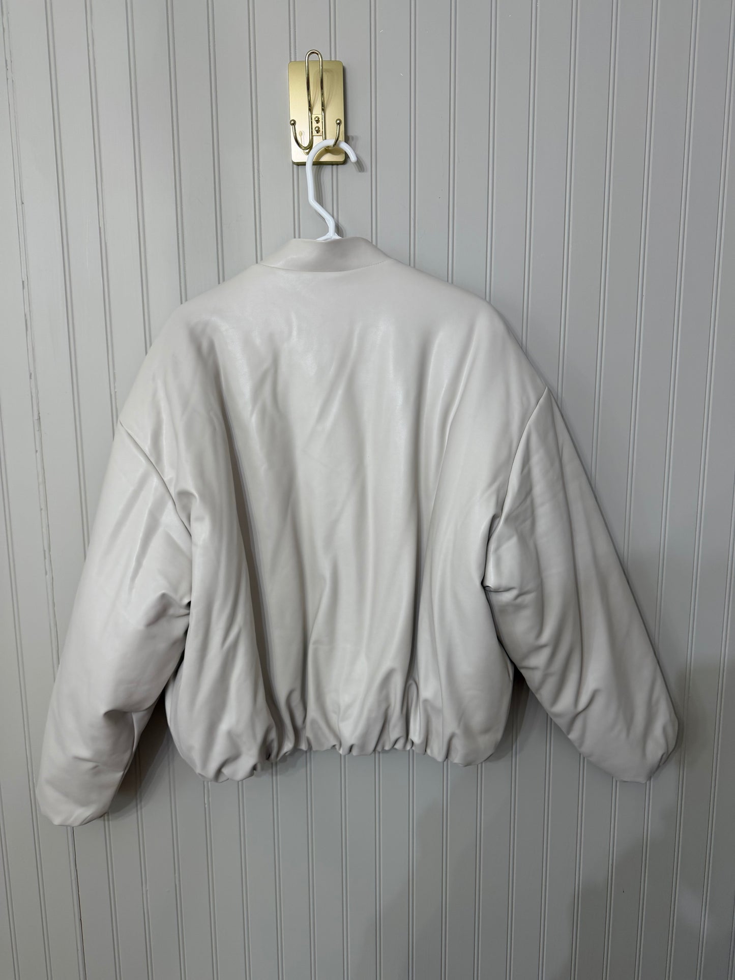 ALO Faux Leather Premier Bomber Women’s XS Bone