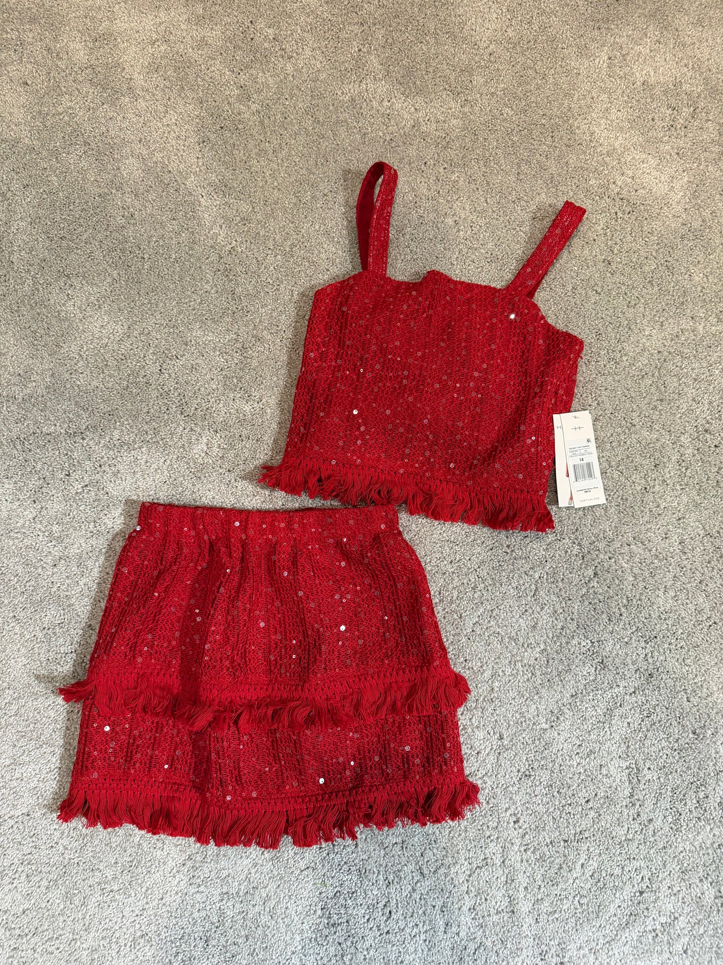 Habitual Sequin Matching Set Girl’s Size 14 NWT