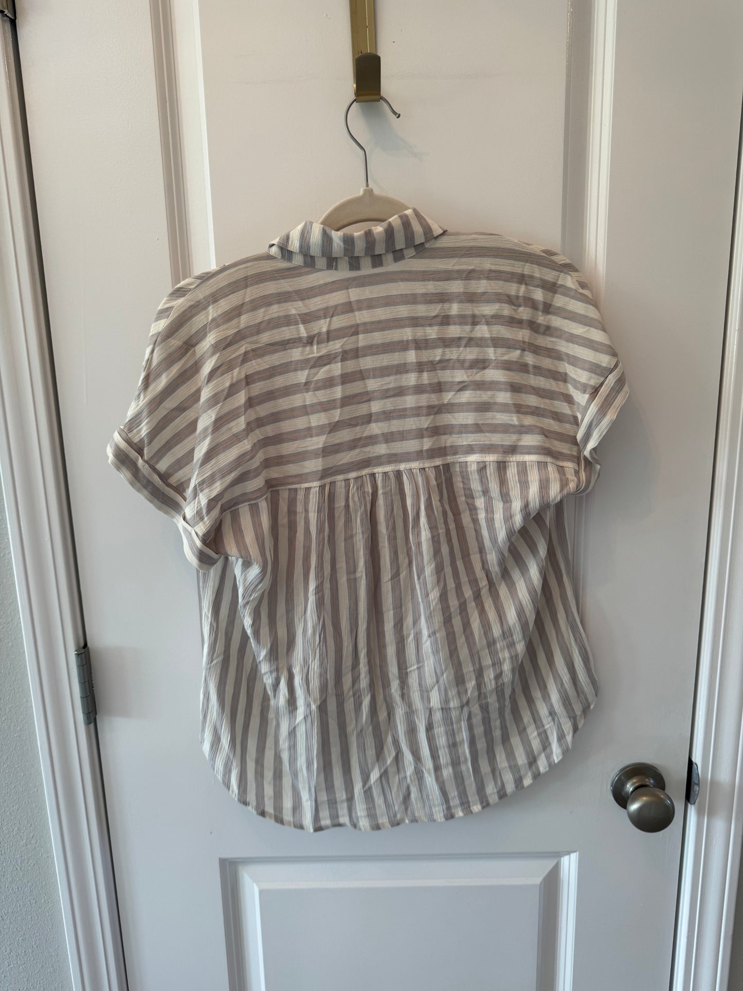 Stripe Button Up Top Women’s Small