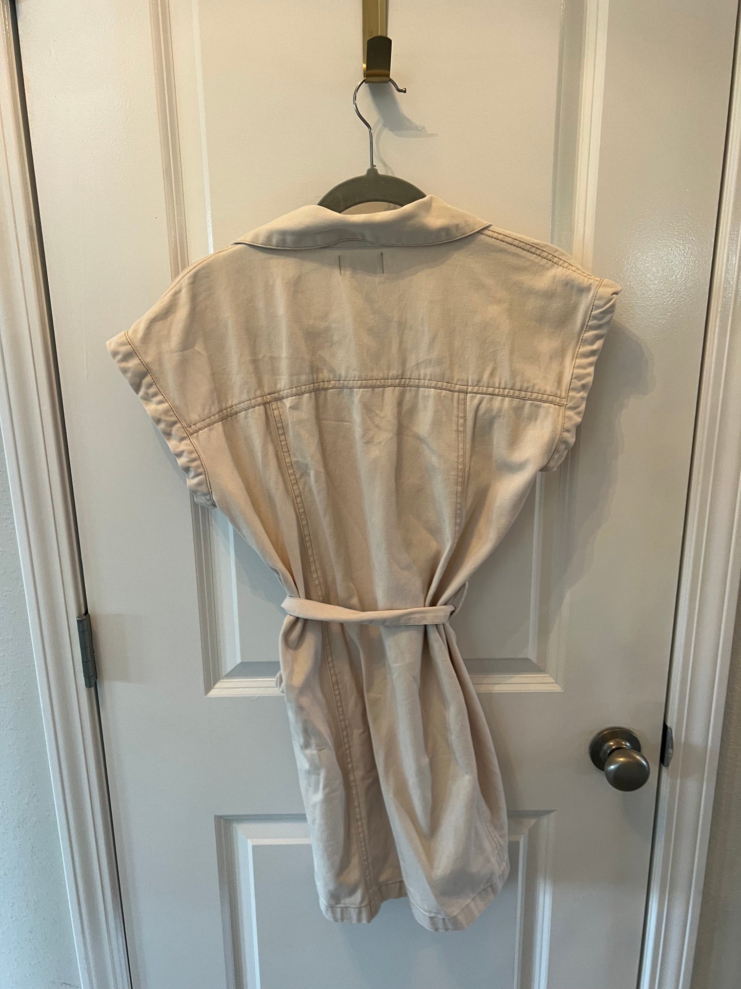 Jessica Simpson Button Front Mini Dress Women’s Size Medium Cream