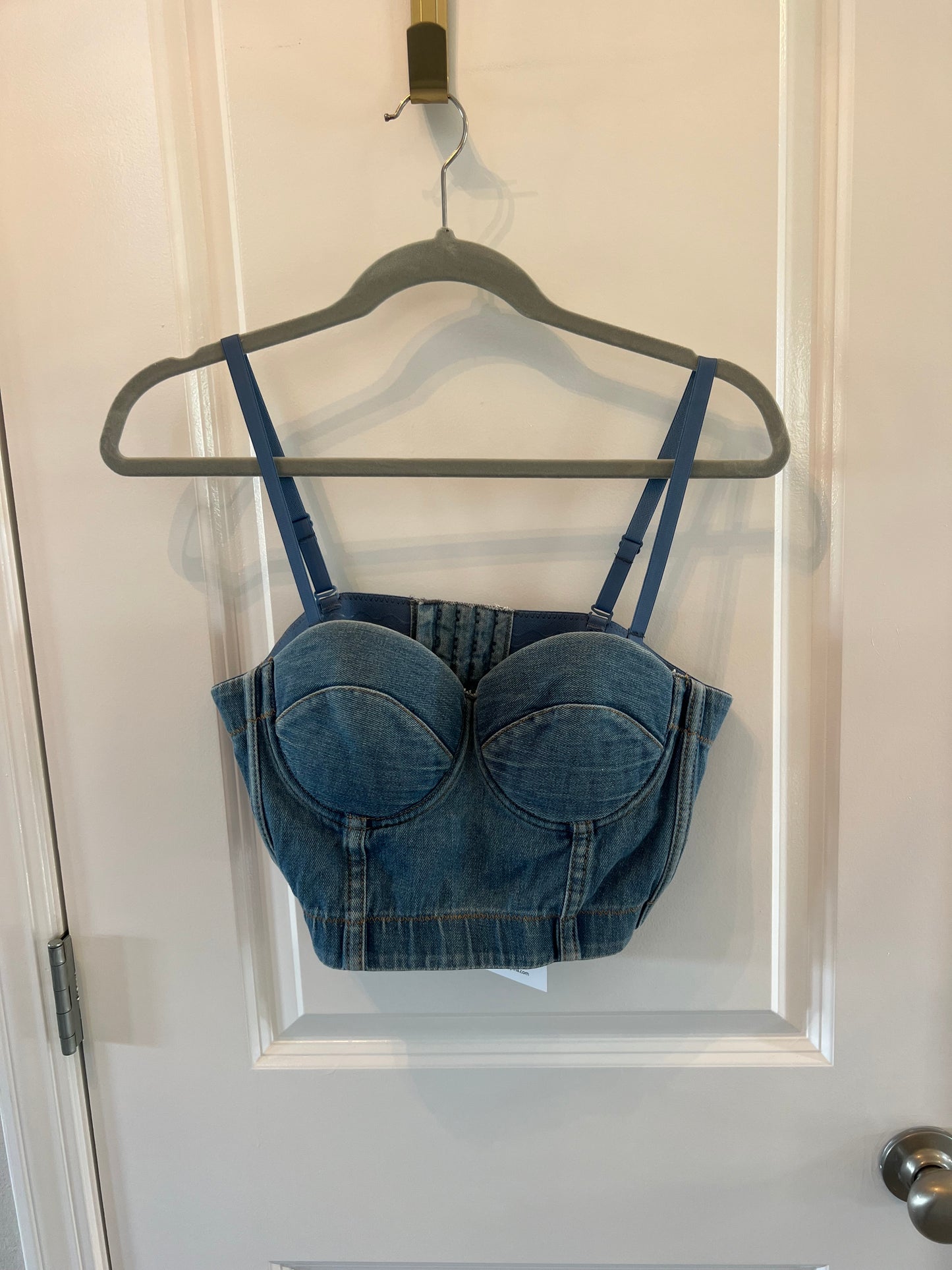 J.NNA Denim Bustier Top Women’s Size Medium