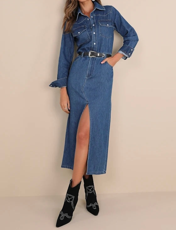 Steve Madden Dakoda Denim Dress Women’s Size 4 NWT
