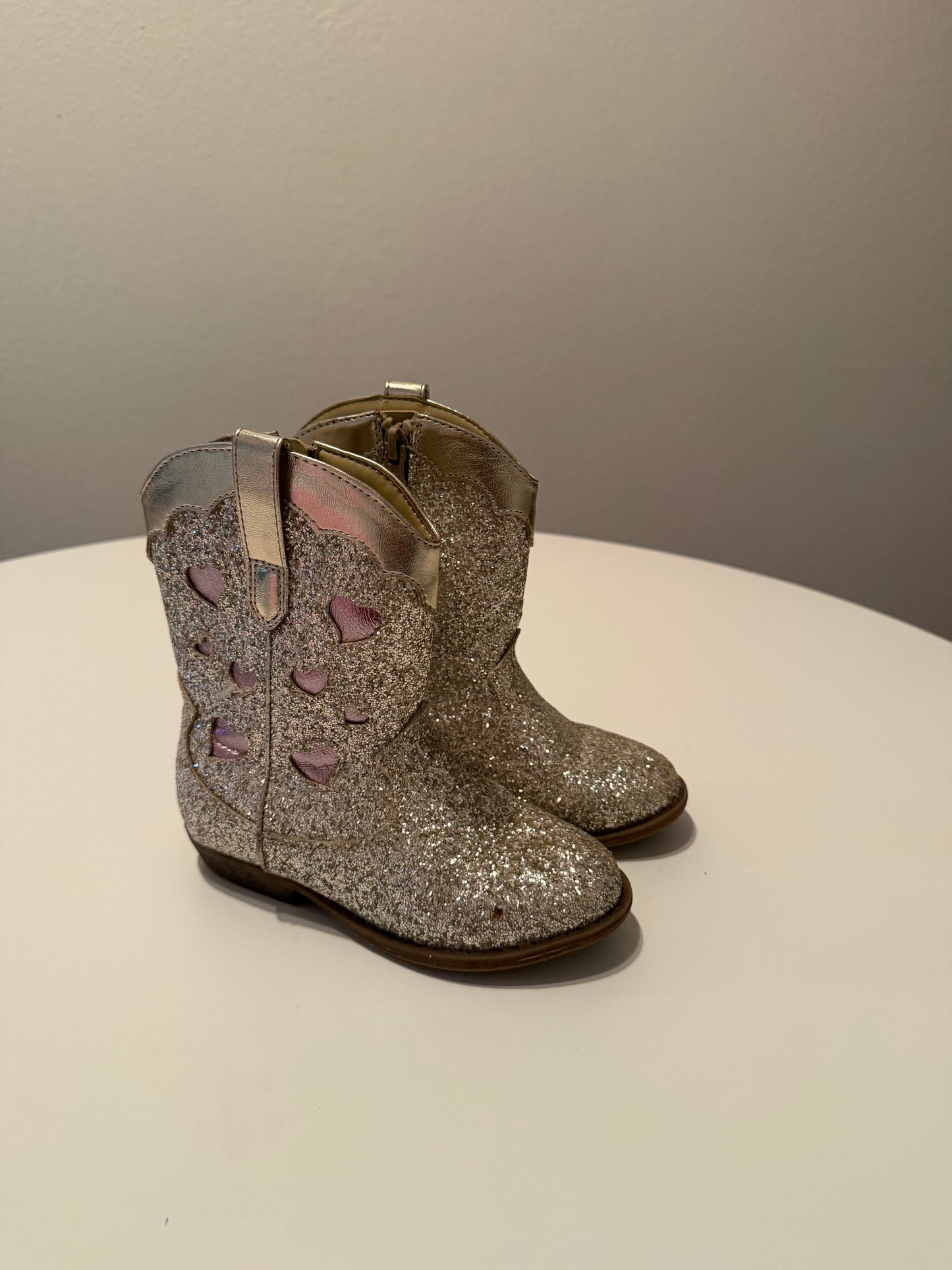 Cat & Jack Glitter Boots Size 10