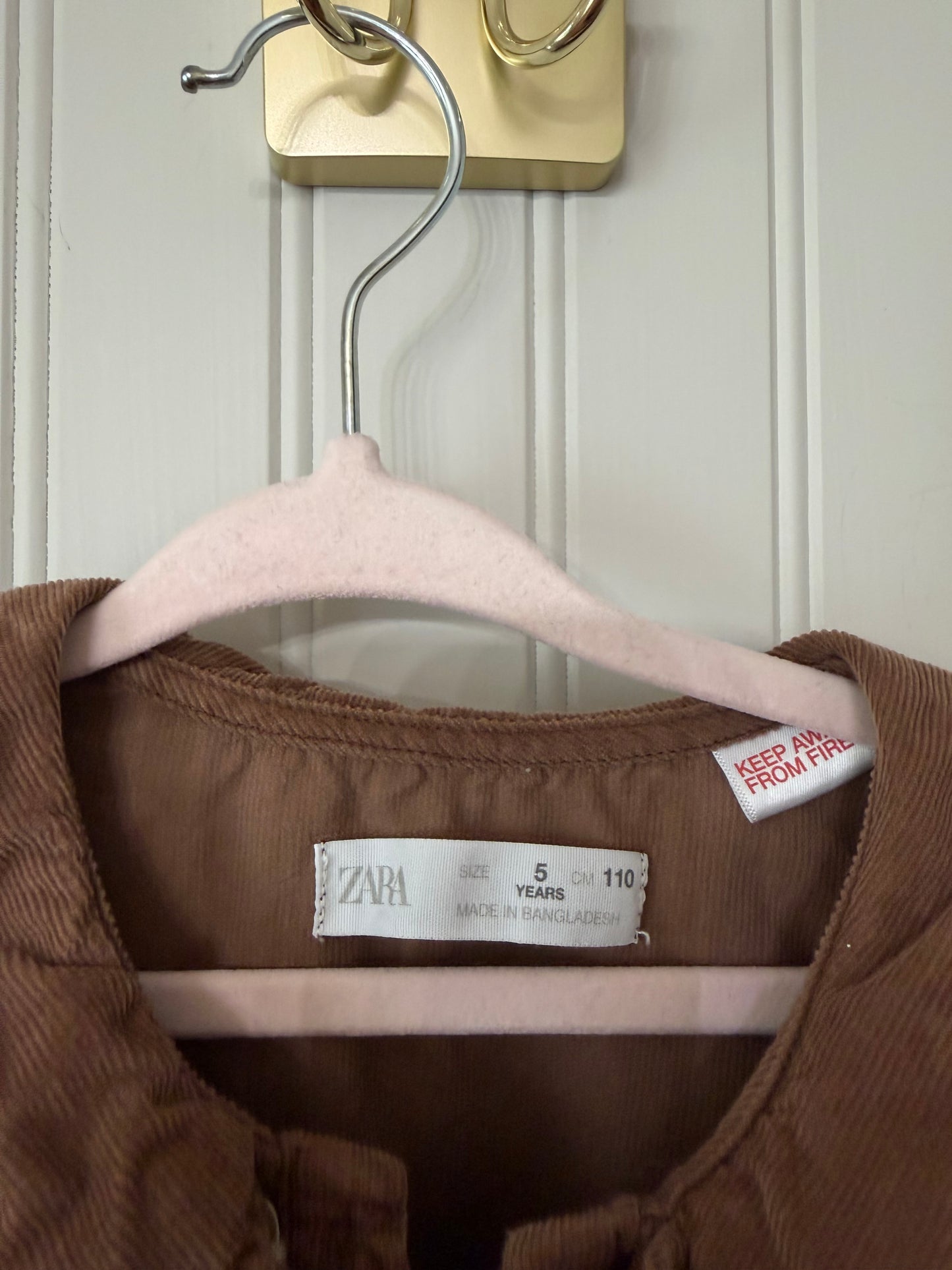 Zara Corduroy Dress Toddler Size 5 Years