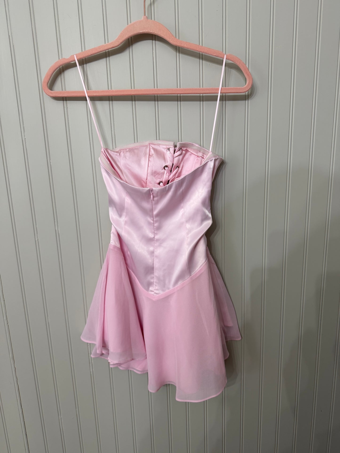 Superdown Ebony Corset Mini Dress Women’s XS Baby Pink