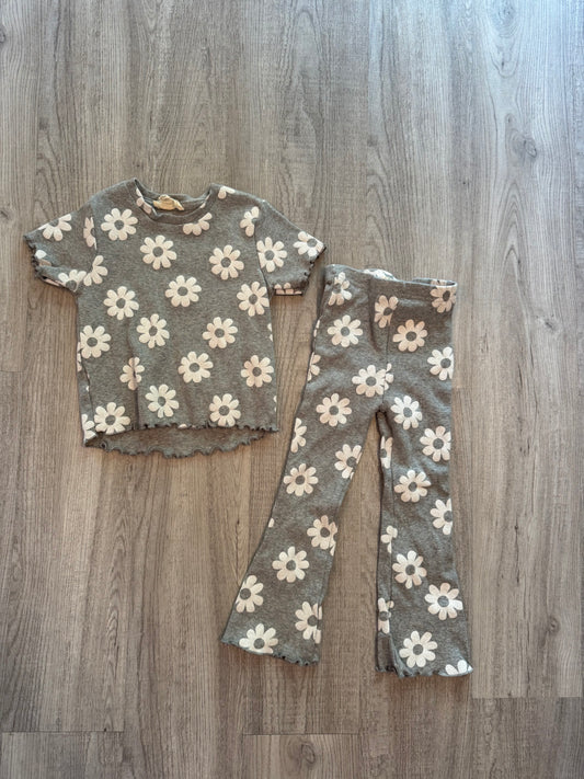 Jessica Simpson Gray Floral Set Size 4T