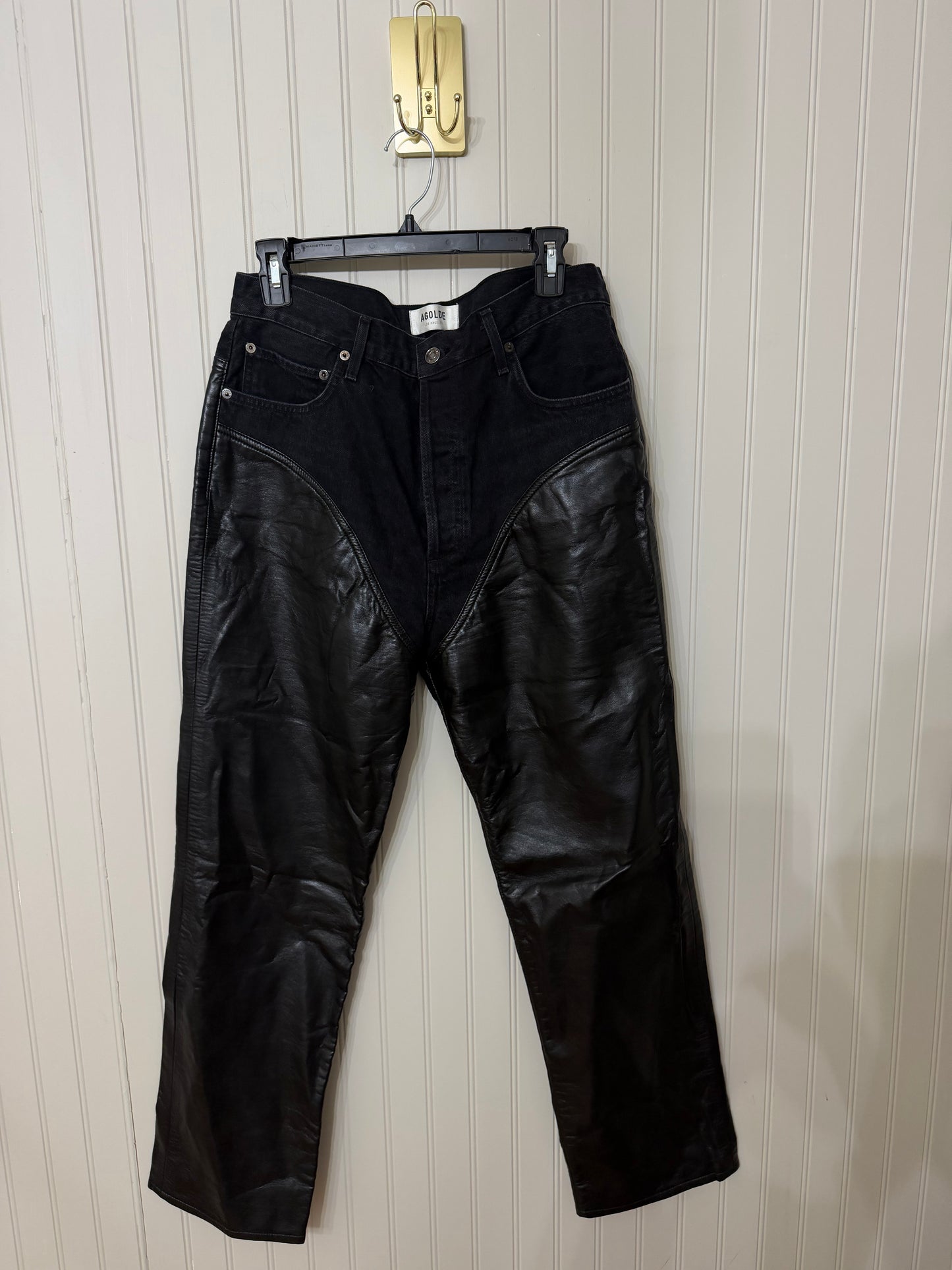 Agolde Women’s Faux Leather Jeans Size 30