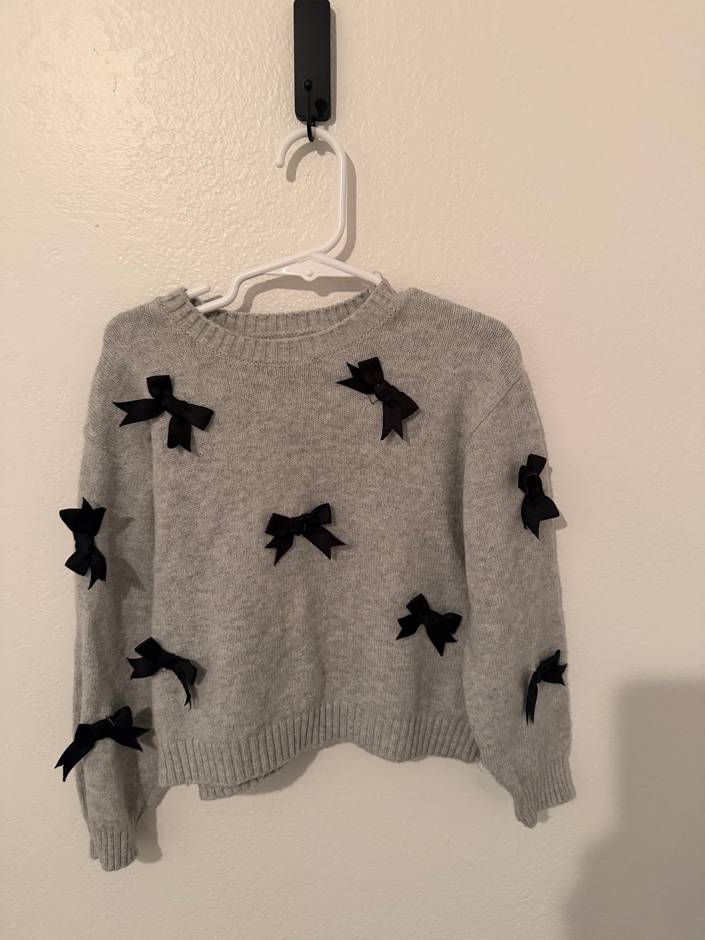 Zara Bow Sweater Girl’s Size 5 Years Gray