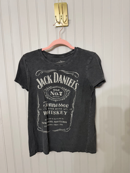 Lucky Brand Jack Daniel’s Graphic Tee Women’s XS Charcoal Gray