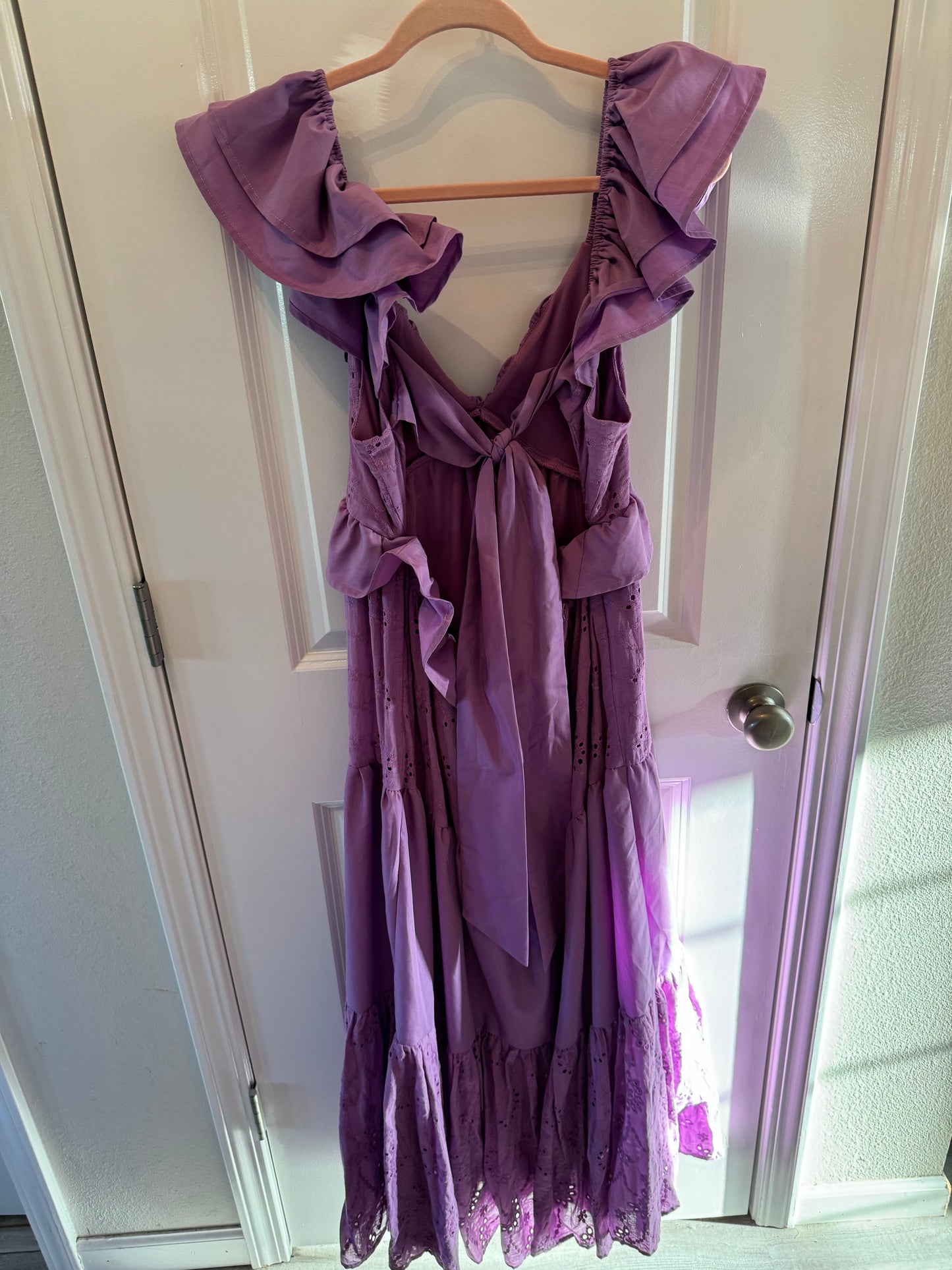 Flying Tomato Ruffle Dress Women’s Size Large Purple