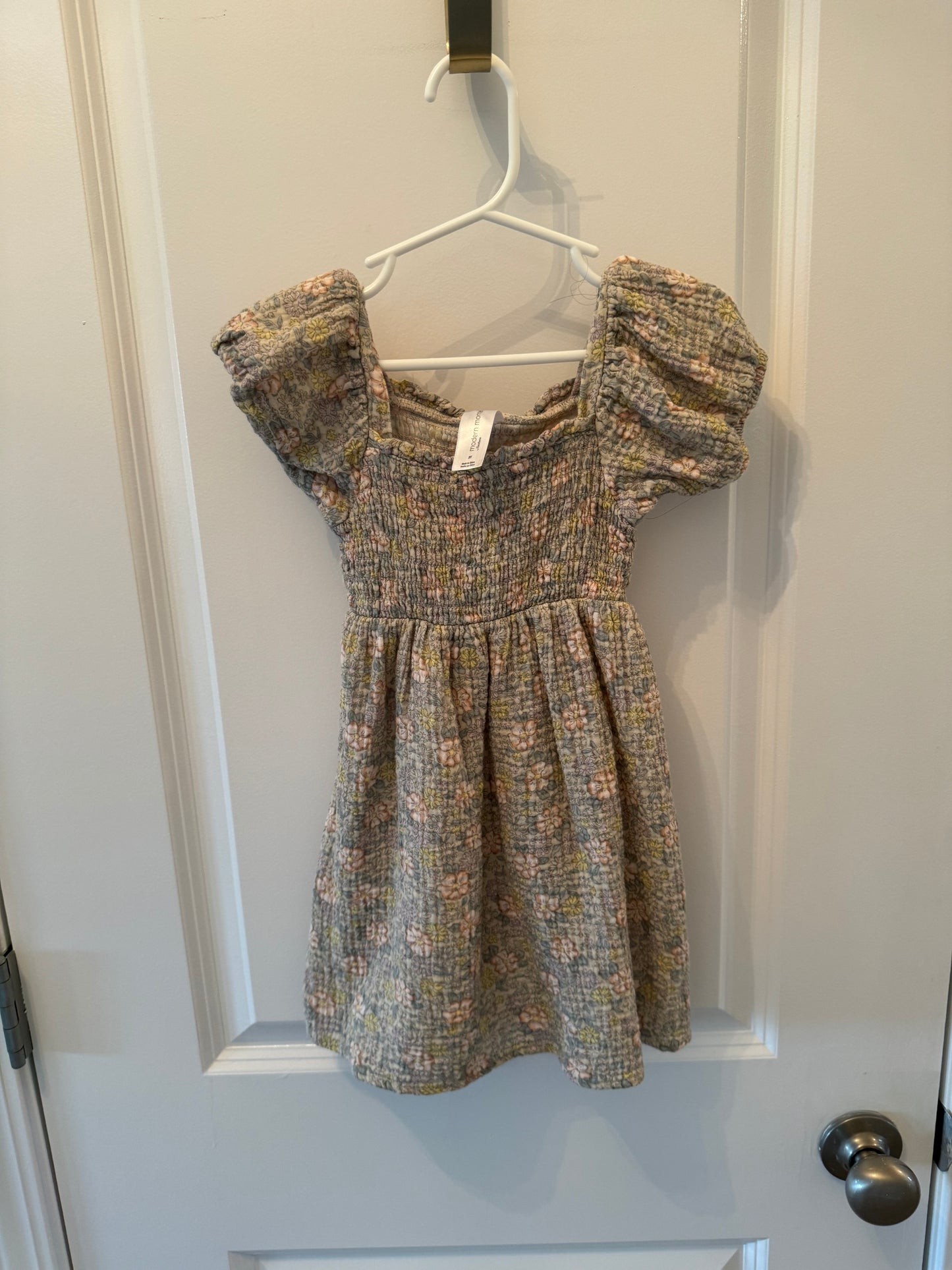 Modern Moments Floral Smock Dress w Puff Sleeves Toddler Girl Size 3T