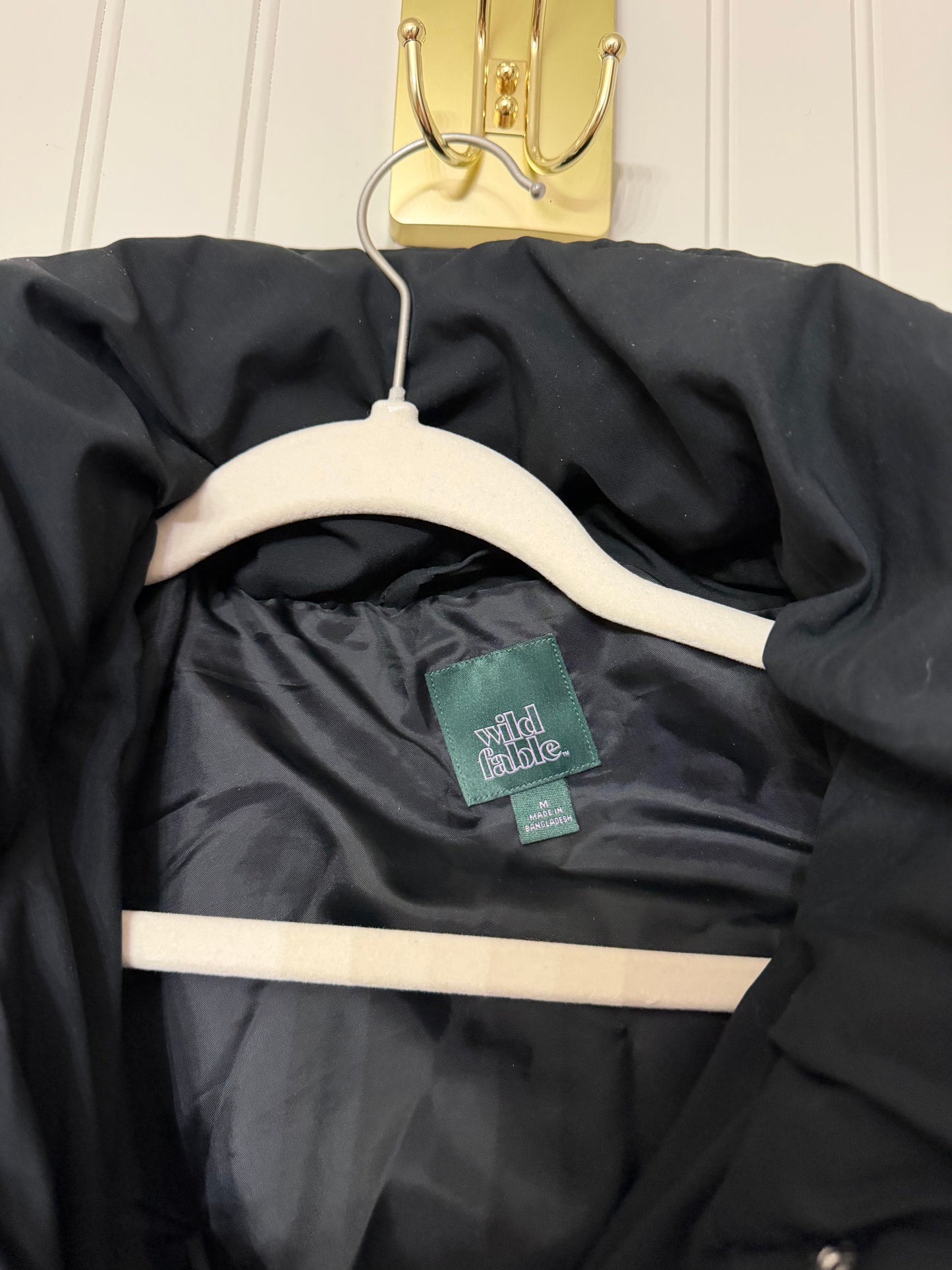 Wild Fable Puffer Coat Jrs Size Medium Black