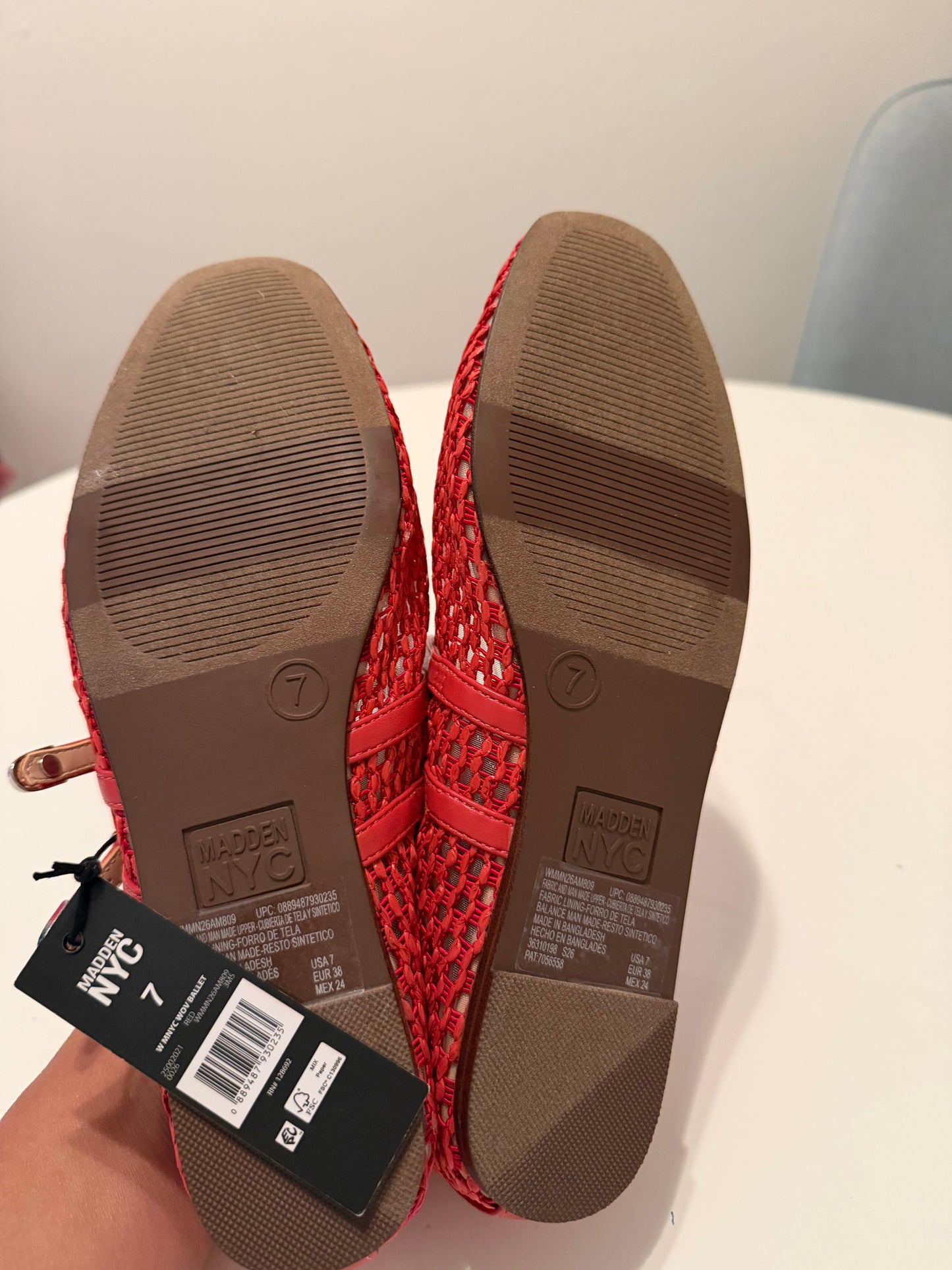 Madden NWY Woven Ballet Flats Women’s 7 NWT