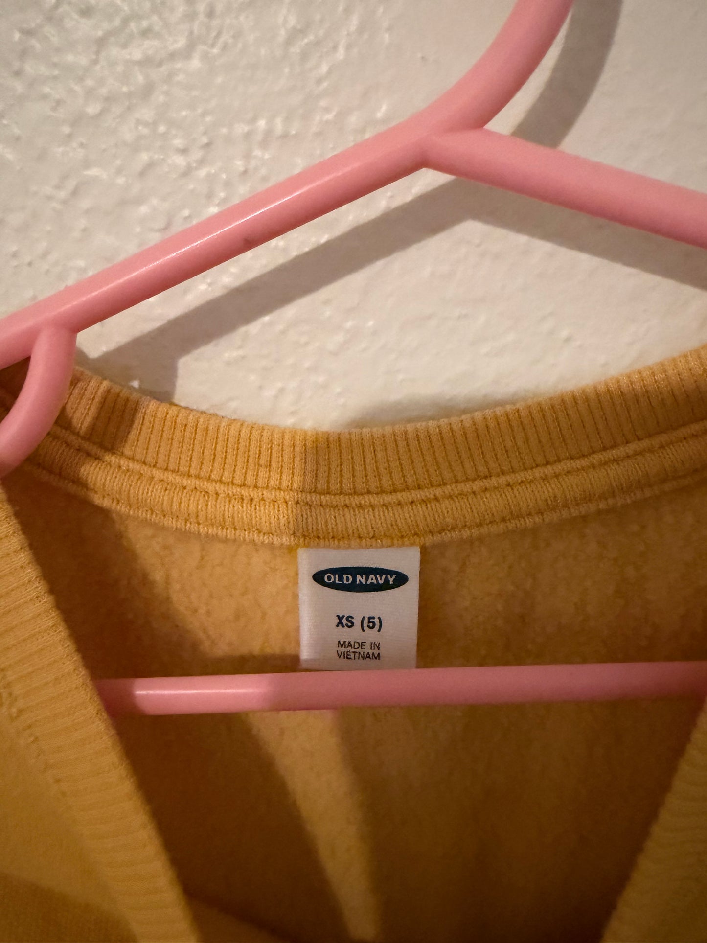 Old Navy Girls Club Sweatshirt Youth Size XS (5) Mustard