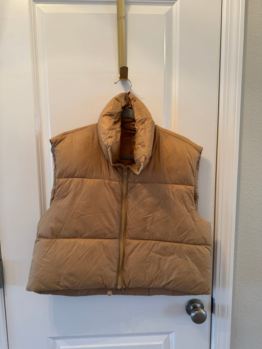 Puffer Vest Women’s Medium Tan