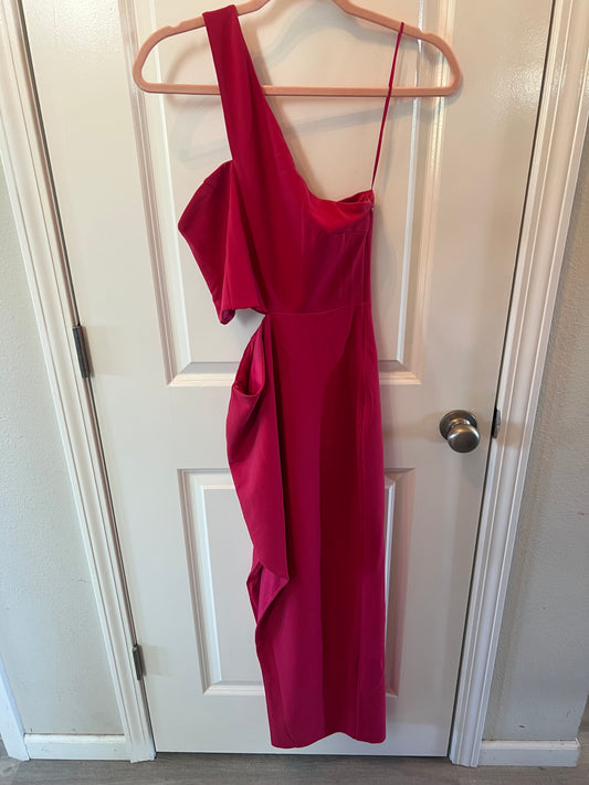 Do + Be One Shoulder Dress w Cutout Women’s Size Medium Pink