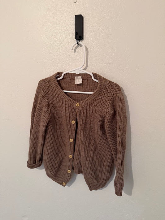 H&M Knit Cardigan Toddler Size 2-3 Years Brown
