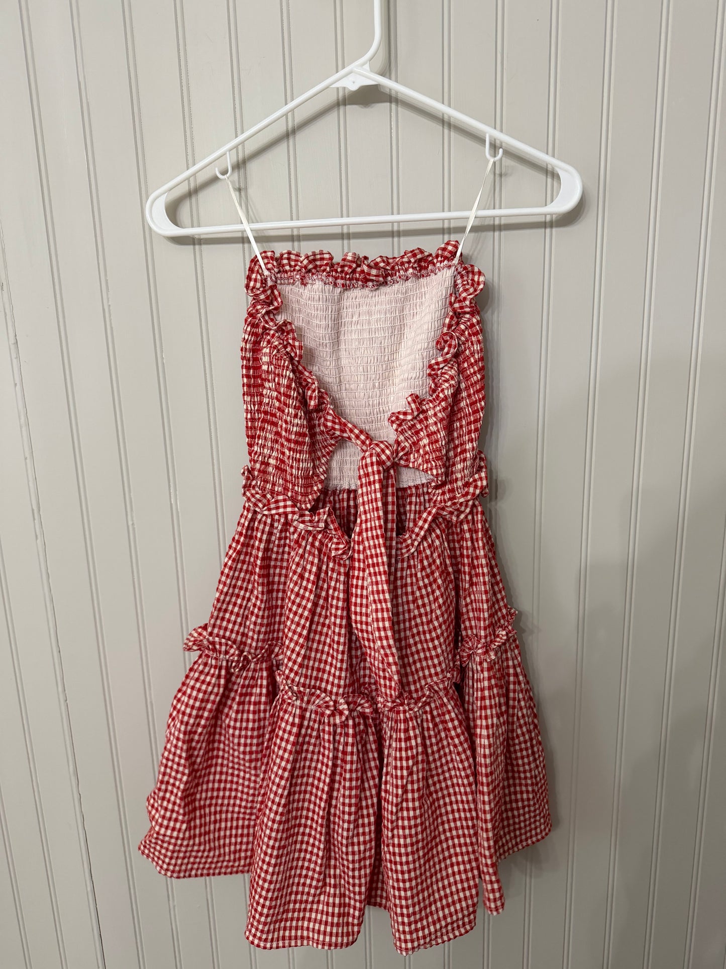 All in Favor Red Gingham Dress Size Small