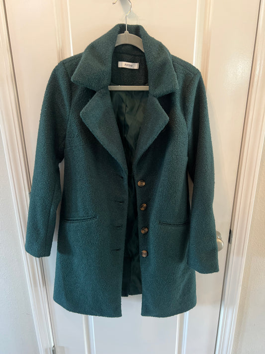 Just Fab Boucle Car Coat Women’s Size Small Hunter Green