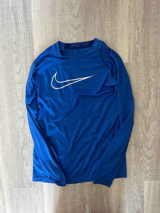 Nike Long Sleeve Active Shirt Youth Boy’s Size XL Royal Blue