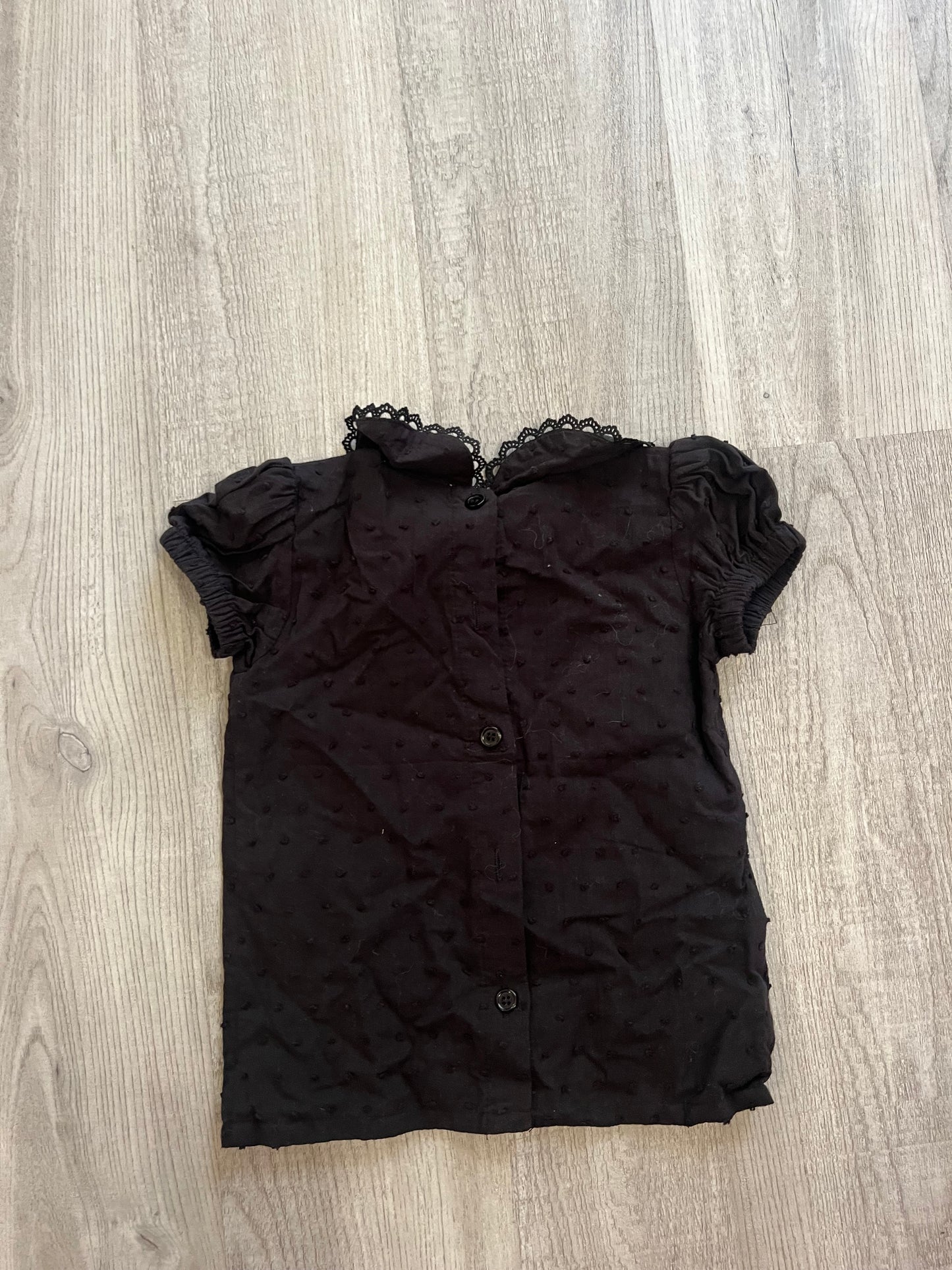 Addison Ray’s Eyelet Short Sleeve Top Toddler Girl Size 2T Black