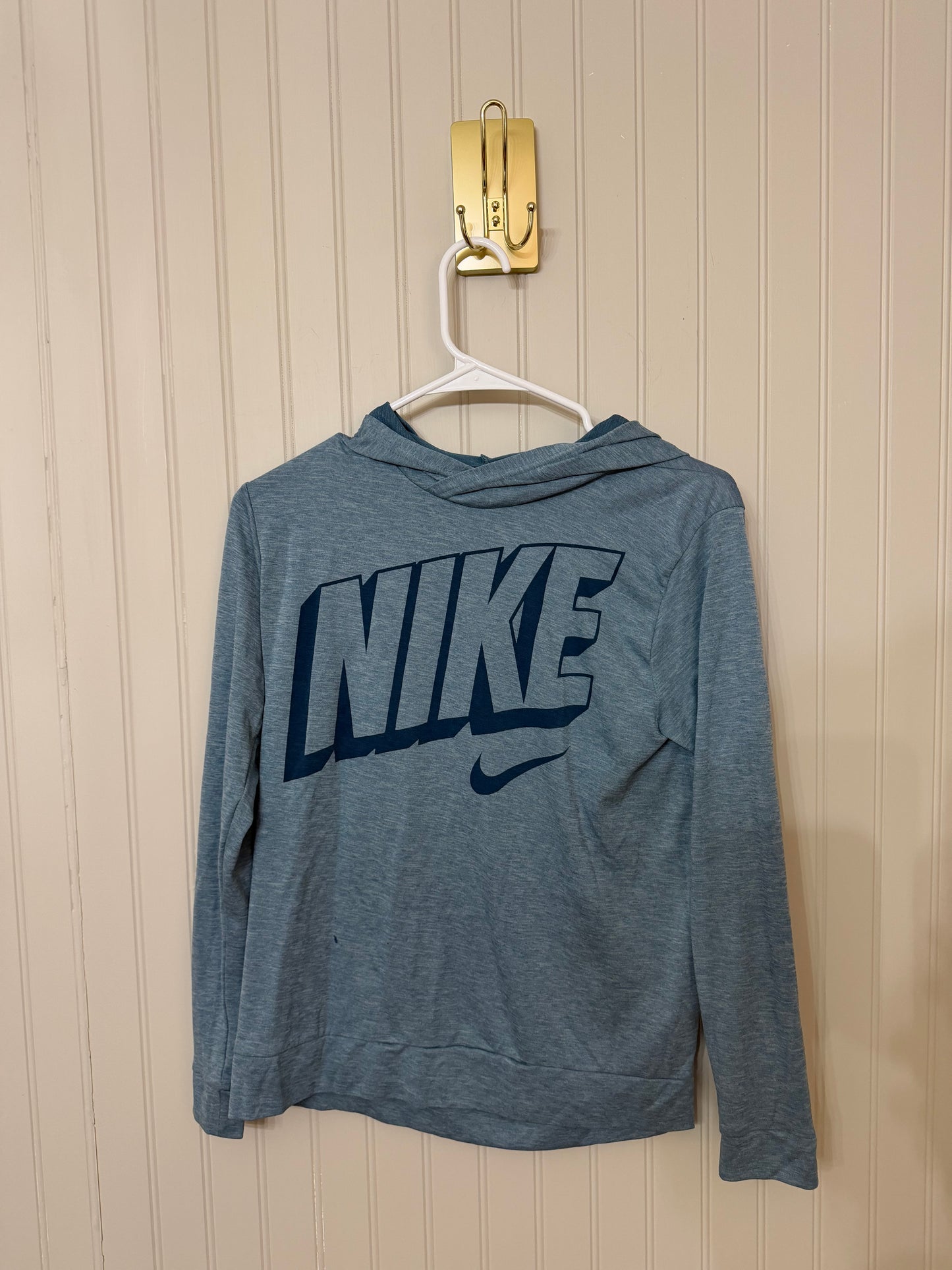 Nike Knit Hooded Shirt Youth Size Large Blue