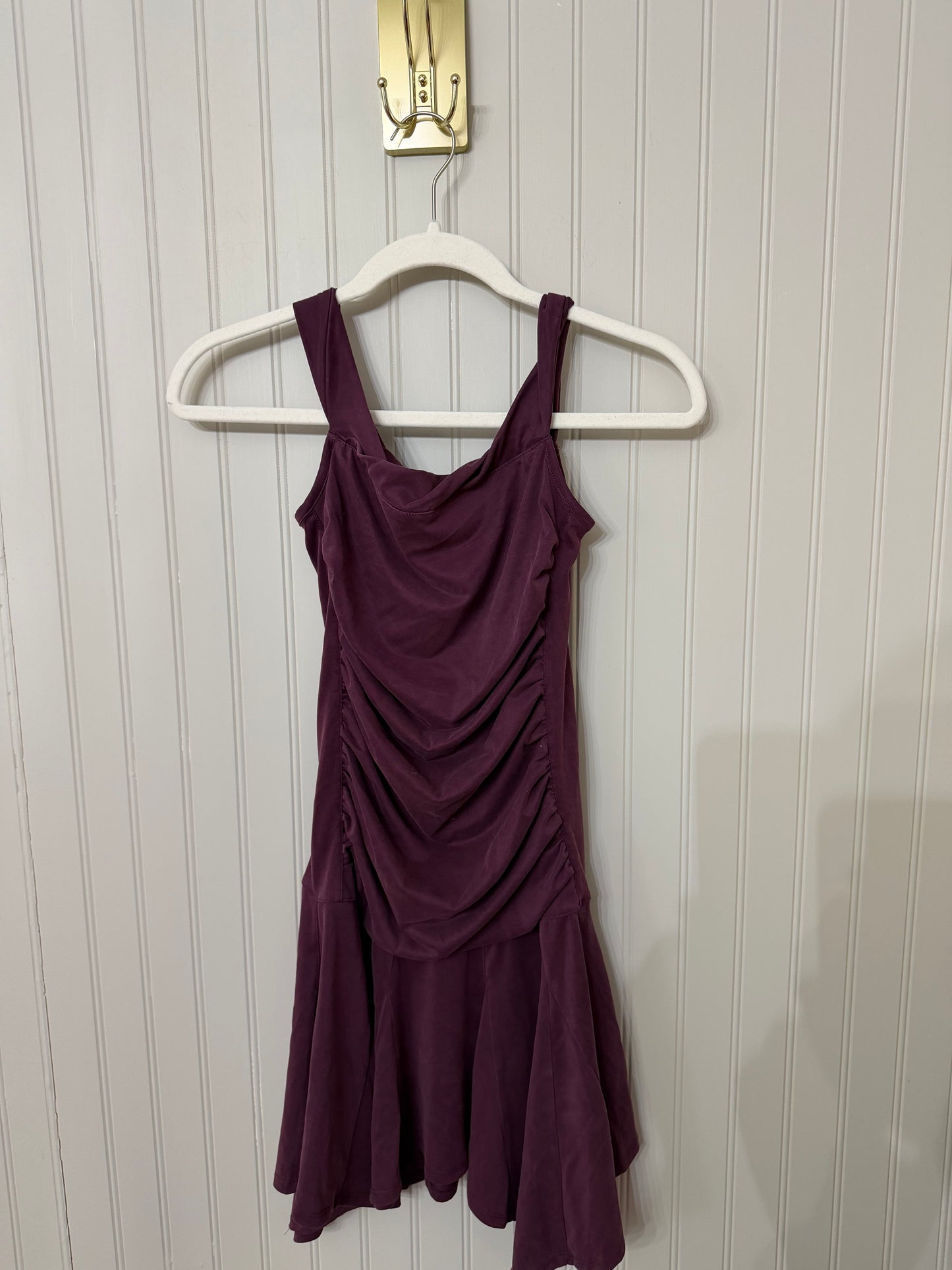 Anthropologie Philomene Ruffled Midi Dress Women’s XS Dark Plum