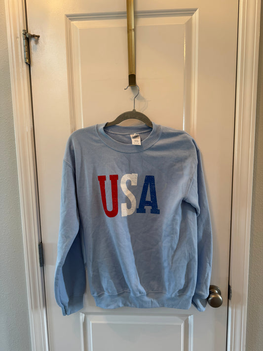 USA Graphic Sweatshirt Women’s Small Blue
