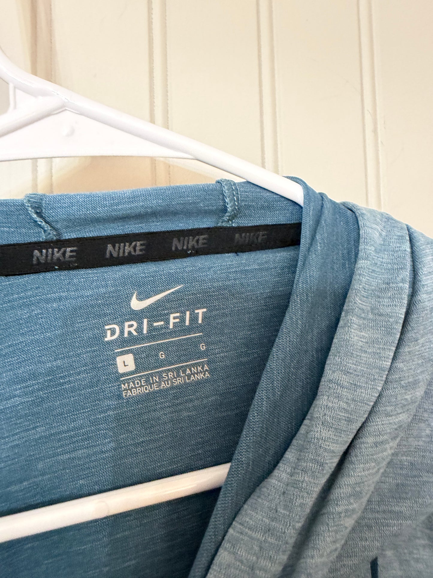 Nike Knit Hooded Shirt Youth Size Large Blue