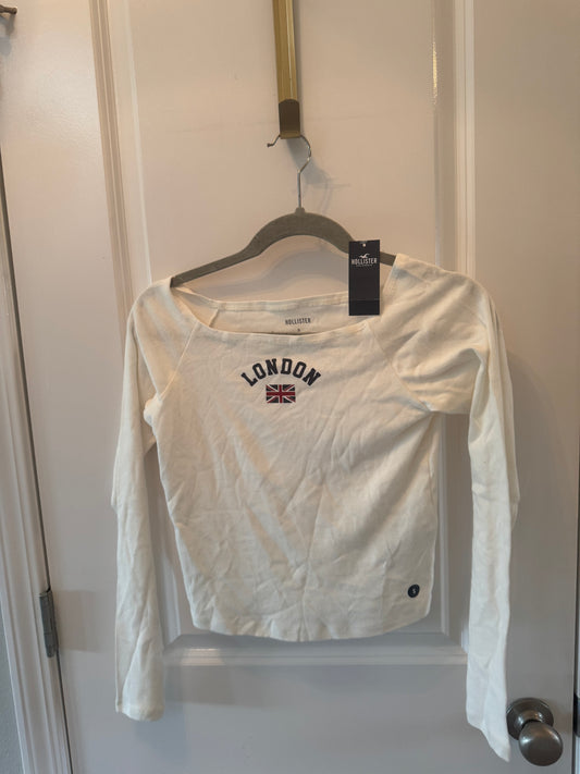 Hollister London Graphic Tee Women’s Small NWT White