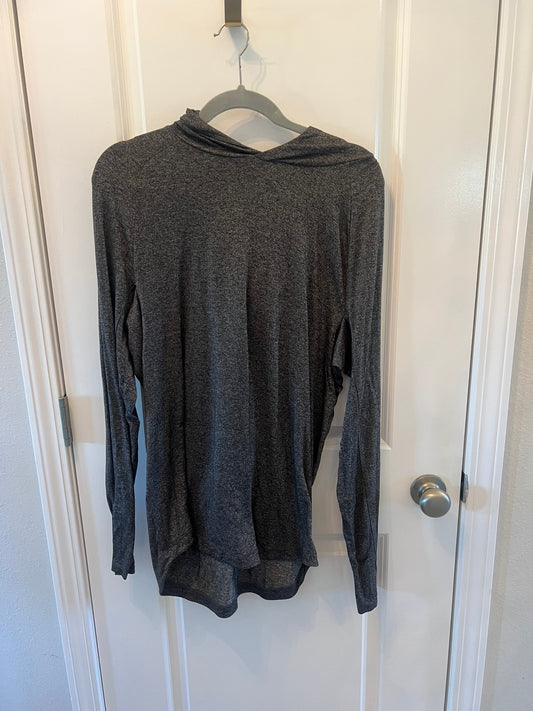 Lululemon Long Sleeve Hooded Shirt Men’s Size Large Heather Charcoal
