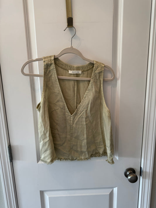 Mustard Seed Oversized Denim V-Neck Top Women’s Medium