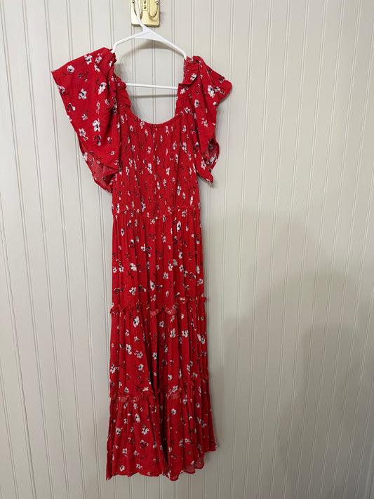 Ivy City Floral Maxi Dress Women’s XS Red