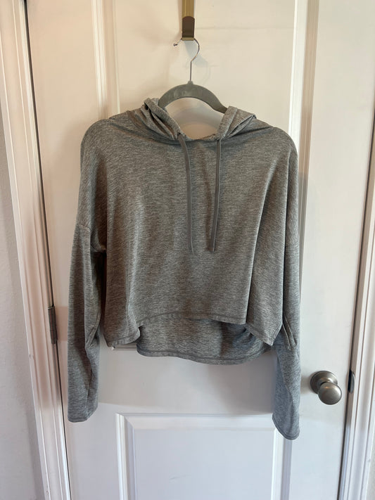 We Me Brand Crop Hooded Pullover Women’s Size Large Heather Gray