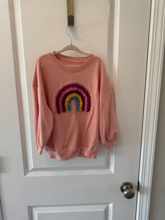 Pink Rainbow Sweatshirt Size 4
