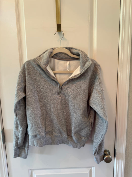 Fabletics Go-To Half Zip Sweatshirt Women’s Small Heather Gray