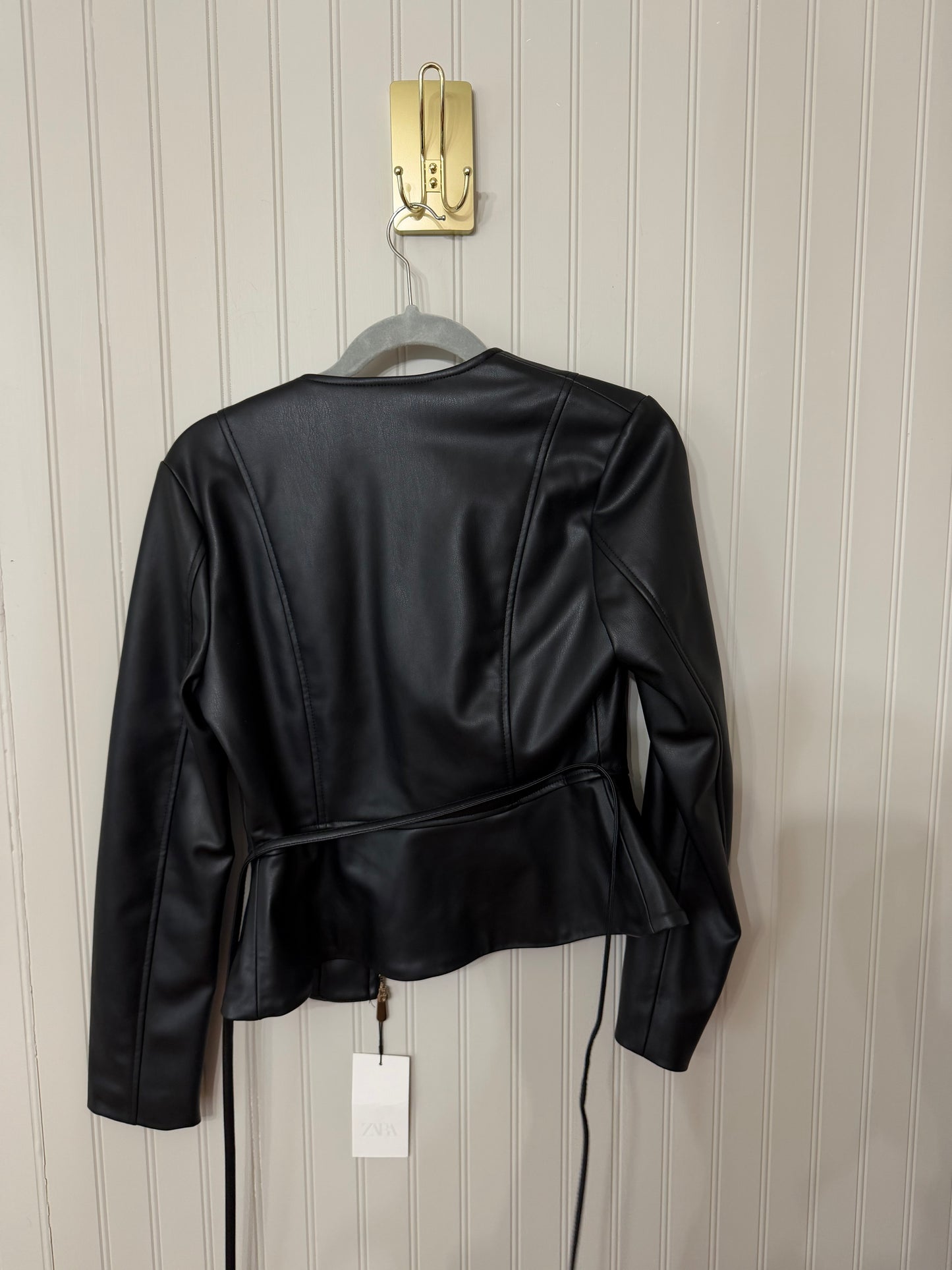 Zara Faux Leather Jacket Women’s XS Black NWT