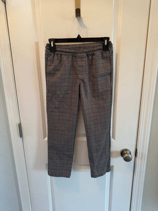 Art Class Plaid Pants Youth Boys Size 8 Gray Brown