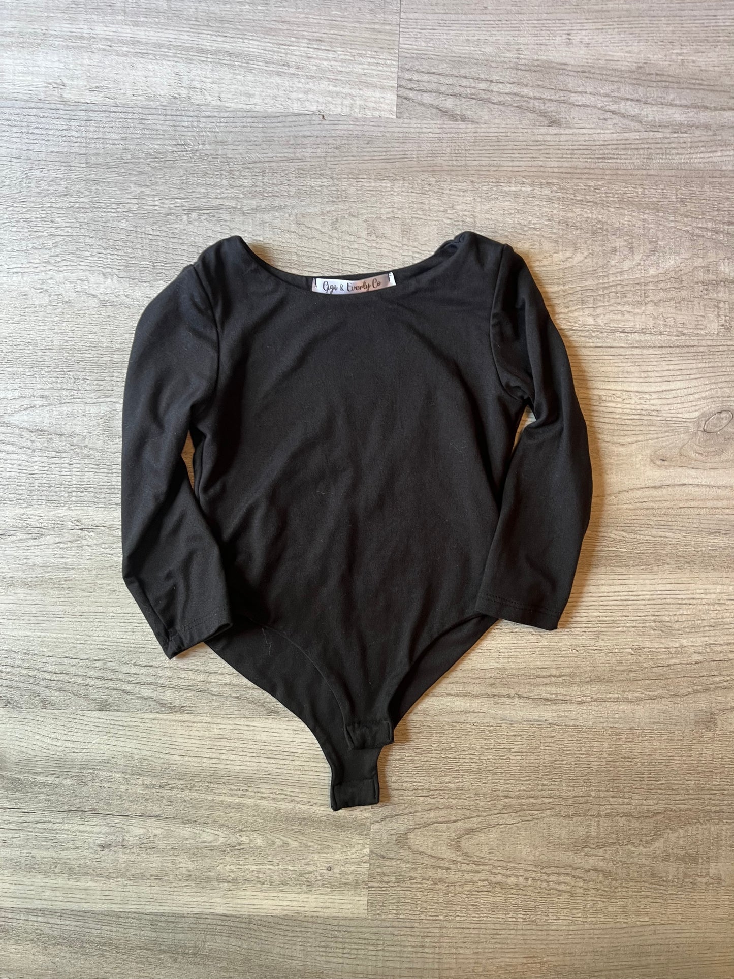 Bodysuit w Long Sleeves Toddler Girl Size 2T Black