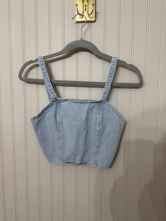 Pink Lily Denim Bustier Top Women’s XS