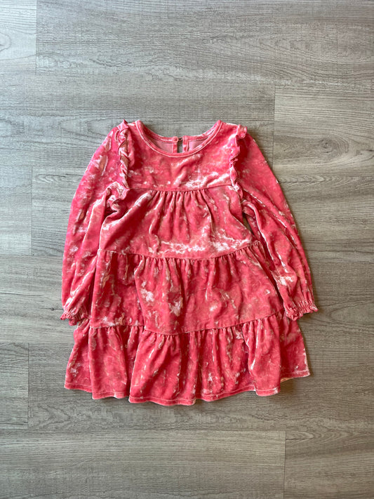 Cat & Jack Long Sleeve Velvet Dress Toddler Girl Size 3T Pink