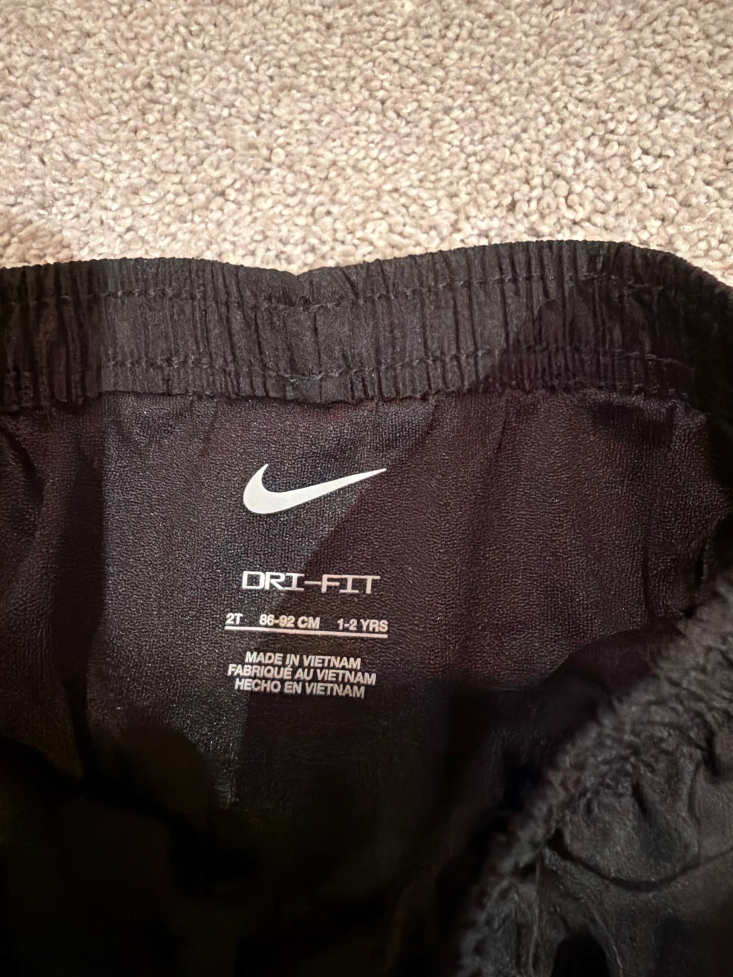 Nike Active Shorts Toddler Size 2T Black