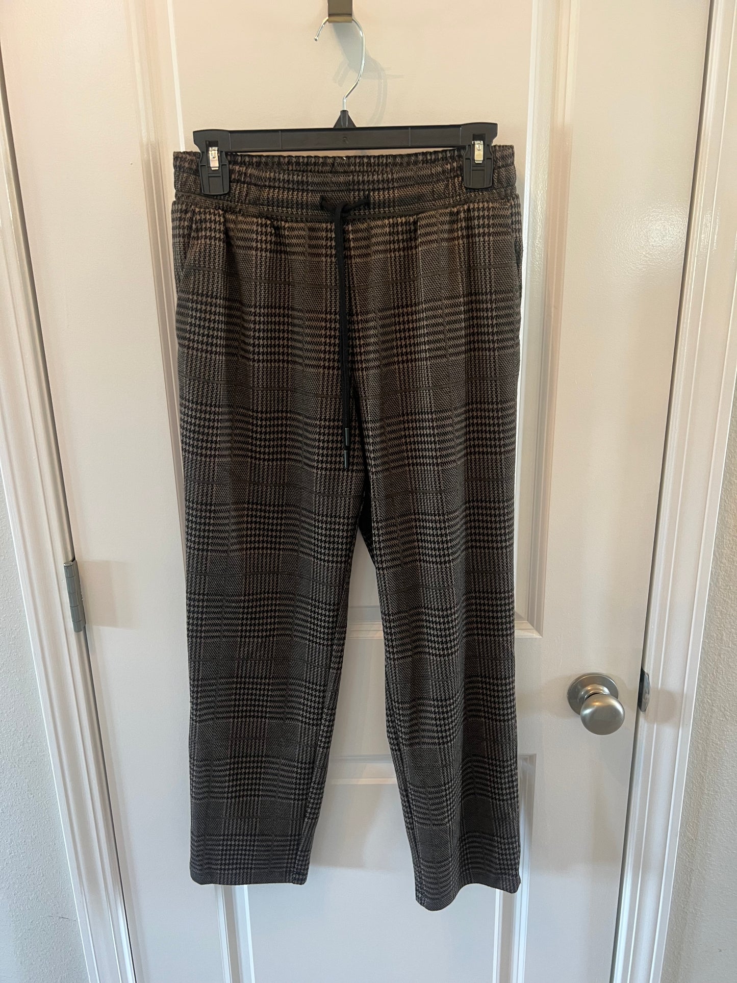 A New Day Drawstring Houndstooth Pants Women’s Size XS Gray