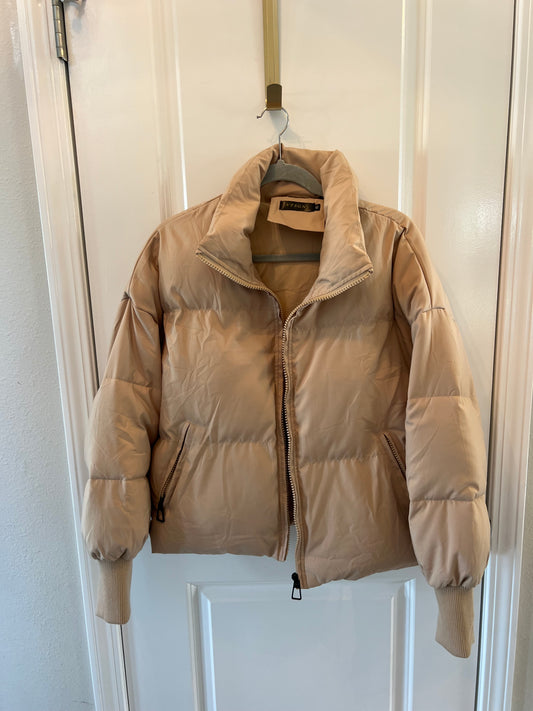 Oversized Puffer Coat Women’s Size XS Tan