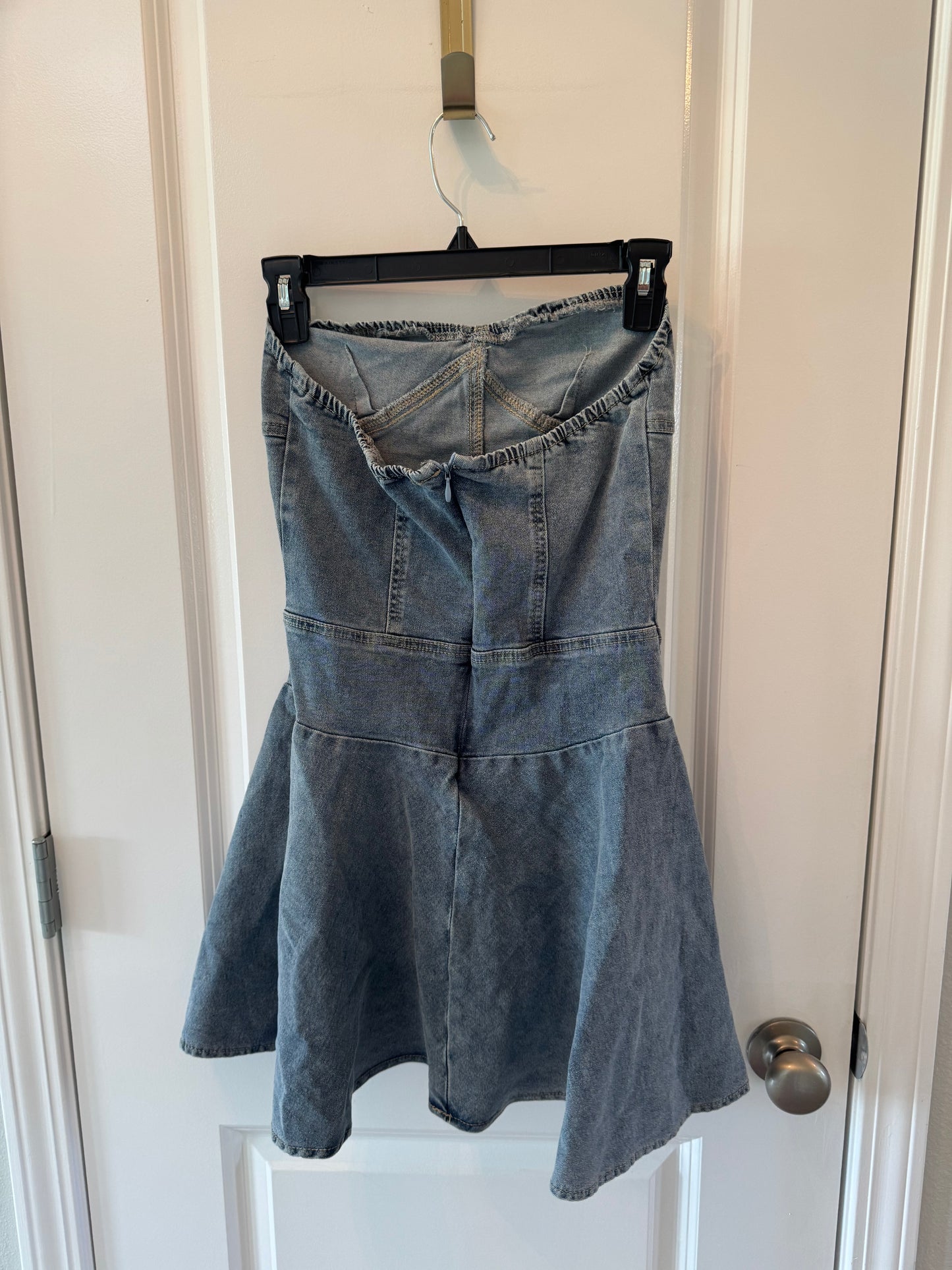 Denim Corset Mini Dress Women’s Size Small