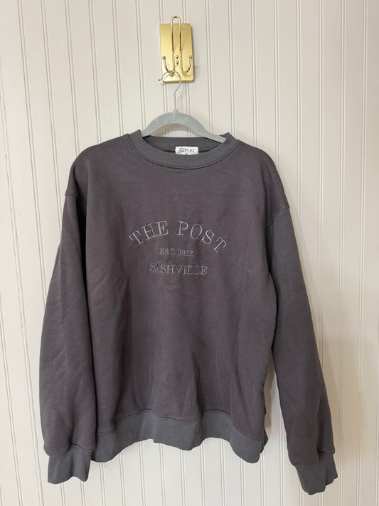 The Post Nashville Embroidered Sweatshirt Women’s Medium Charcoal