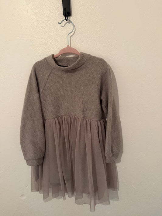 Zara Gray Tulle Dress Size 4
