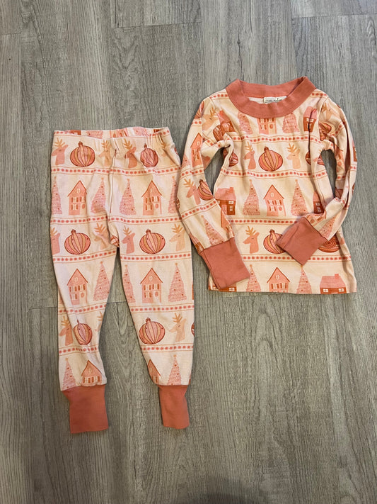 Nora Madison Pajamas Matching Set Toddler Girl Size 2T Rust