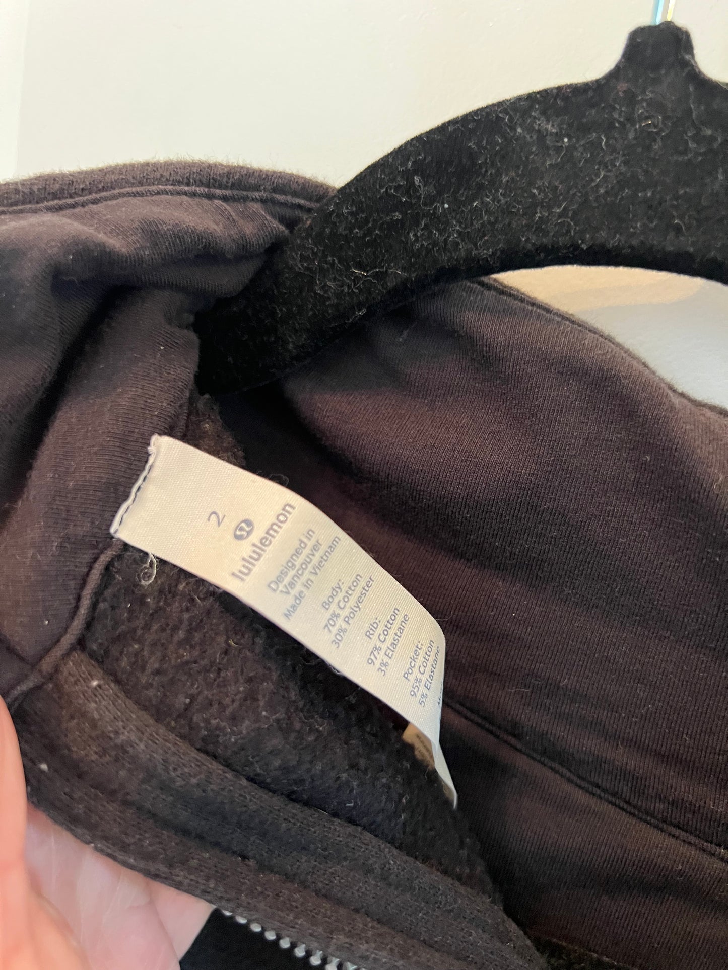 Lululemon Quarter Zip Pullover Women’s Size 2 (XS) Black