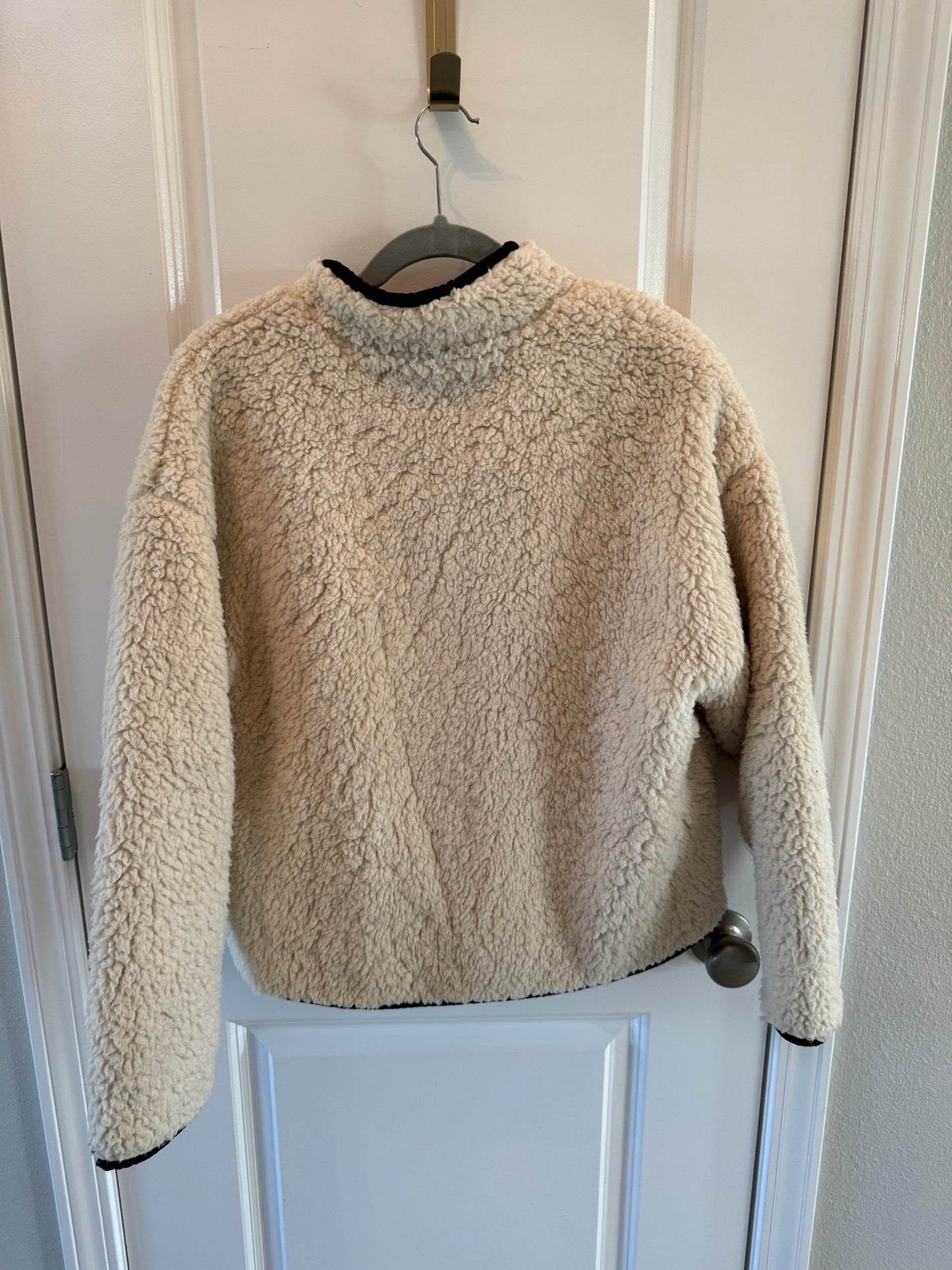 Z Supply Reversible Fuzzy Teddy Jacket Women’s Size Medium Cream